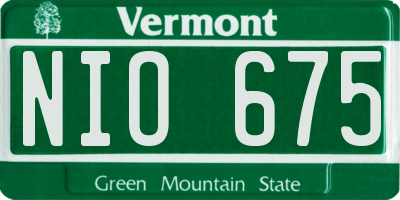VT license plate NIO675