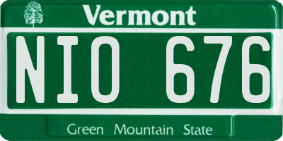 VT license plate NIO676