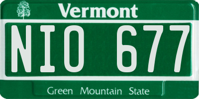 VT license plate NIO677