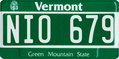 VT license plate NIO679