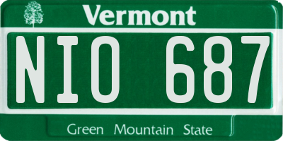VT license plate NIO687