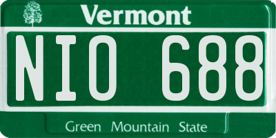 VT license plate NIO688