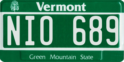 VT license plate NIO689