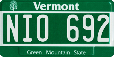 VT license plate NIO692