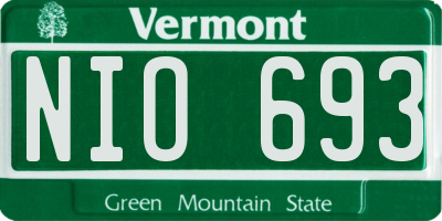 VT license plate NIO693