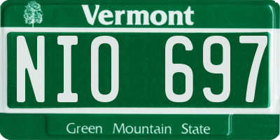 VT license plate NIO697