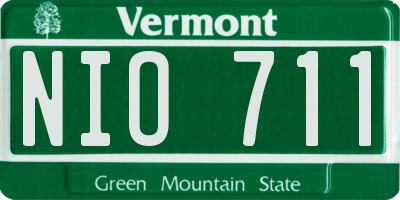 VT license plate NIO711