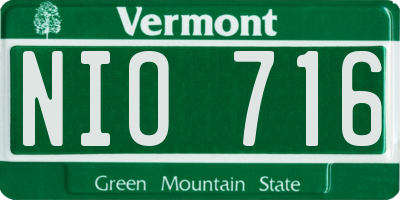 VT license plate NIO716