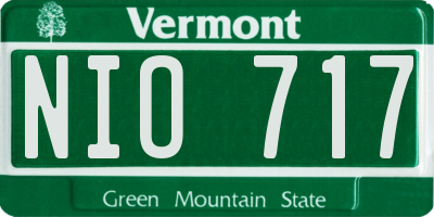 VT license plate NIO717