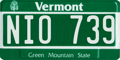VT license plate NIO739