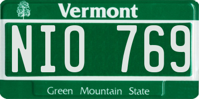 VT license plate NIO769