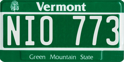 VT license plate NIO773