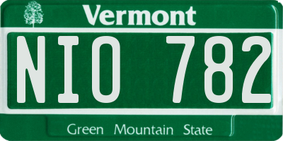 VT license plate NIO782