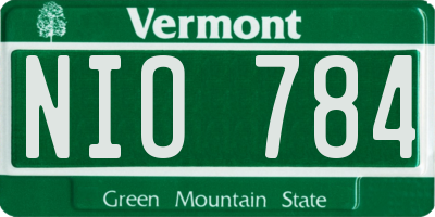 VT license plate NIO784
