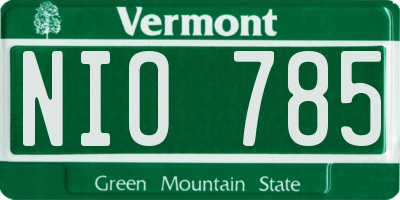 VT license plate NIO785