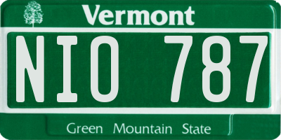 VT license plate NIO787