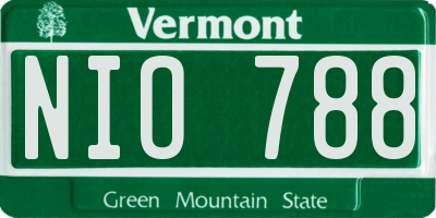VT license plate NIO788