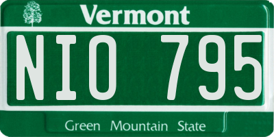 VT license plate NIO795