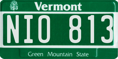 VT license plate NIO813