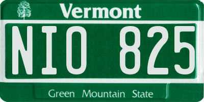 VT license plate NIO825