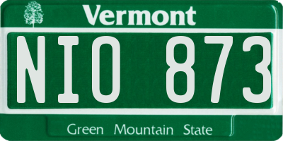 VT license plate NIO873