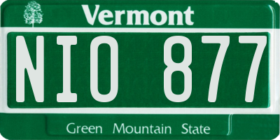 VT license plate NIO877