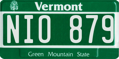 VT license plate NIO879