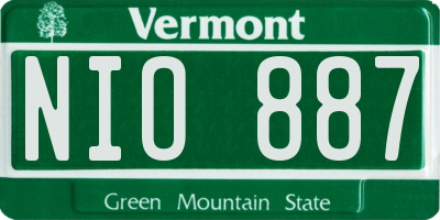 VT license plate NIO887
