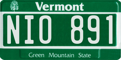 VT license plate NIO891