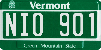 VT license plate NIO901