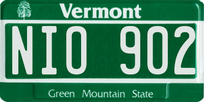 VT license plate NIO902
