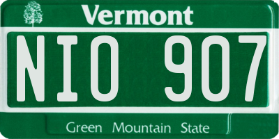 VT license plate NIO907