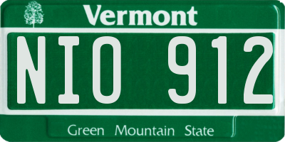 VT license plate NIO912