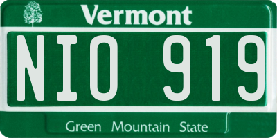 VT license plate NIO919