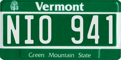 VT license plate NIO941