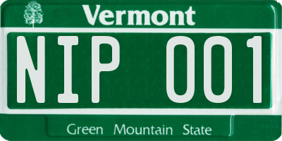 VT license plate NIP001