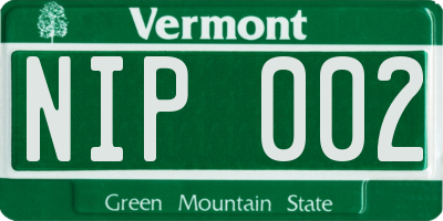 VT license plate NIP002