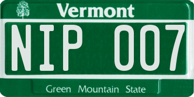 VT license plate NIP007