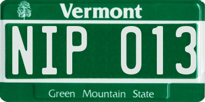 VT license plate NIP013