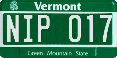 VT license plate NIP017