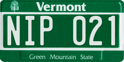 VT license plate NIP021