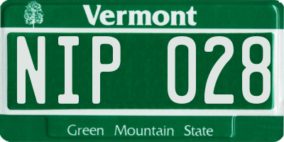 VT license plate NIP028