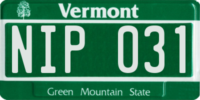 VT license plate NIP031