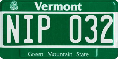 VT license plate NIP032