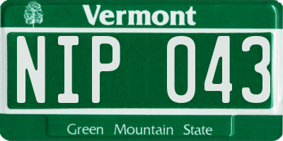 VT license plate NIP043