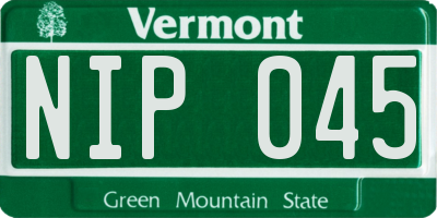 VT license plate NIP045