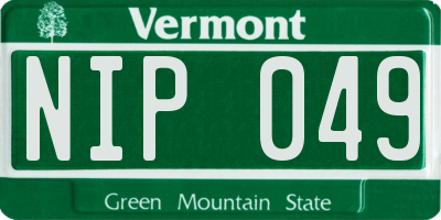 VT license plate NIP049