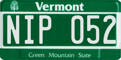 VT license plate NIP052