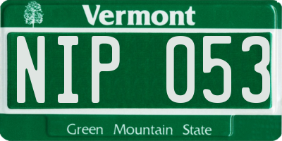 VT license plate NIP053