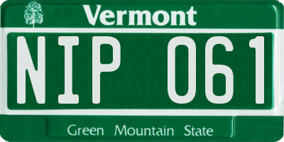 VT license plate NIP061